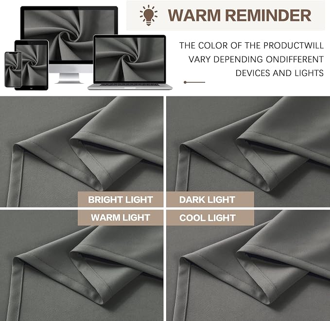 Blackout Pinch Pleated Curtains 90 Inches Long, Privacy Window Drapes - Image 8