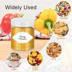 8 OZ Plastic Jars, 48 Pcs Clear Plastic Jars with Lids Stackable Leakproof Storage Containers Jar Clear Empty Slime Containers with White Lids for Kitchen and Household Food Storage