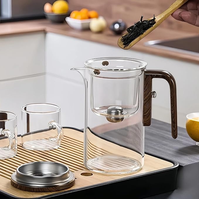 Enchanti Tea Pot, Creative Witchcraft Magic Glass Teapot, Detachable Loose Tea Glass Tea Infuser, Ideal for Tea Steeper -20oz (approx. 600 ml)