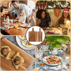 12 Pack Acacia Wood Cutting Board,Bulk Charcuterie Boards Chopping Board with Handle 15.7 x 9.8 Inch & 15.7 x 5.1 Inch, Wooden Boards for Serving Food Cheese Pizza Bread Fruit Meat