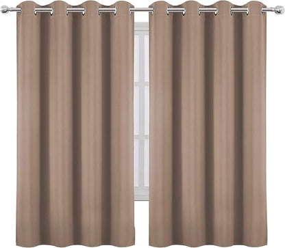 Cappuccino Blackout Curtains 52 x 63 Inch Length/Set of 2 Curtain - Image 2