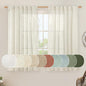 Natural Linen Semi Sheer Curtains 48 Inch by LAMIT