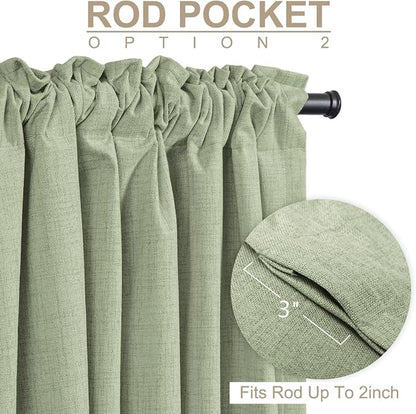 Linen Textured Total Blackout Curtains - Image 4