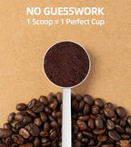 Coffee Scoop for Ground Coffee, 304 Stainless Steel Long Handled Measuring Scoop Set, 2 Tablespoon Coffee Bean Scoop for Protein Powder, Tea, Baking (2pcs)