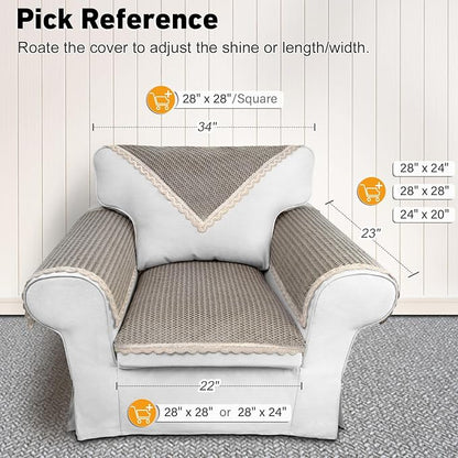 Couch Arm Covers, Couch Covers, Non-Slip Lace Armrest Covers, Headrest/Backrest - Image 2