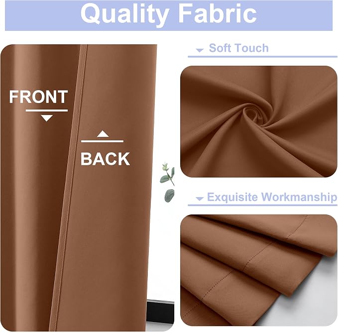 Simplebrand Ava Sun Baked Short Blackout Curtains - Image 2