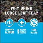 Tiesta Tea - Strawberry Kiwi Herbal Tea, Loose Leaf, Strawberry Hibiscus Kiwi Fruit Tea, Premium Caffeine-Free Herbal Blend, Make Hot or Iced & Up to 50 Cups, 5 oz Refillable Tin