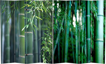 Red Lantern 6 ft. Tall Double Sided Bamboo Tree Canvas Room Divider 4 Panel 4 by RedLantern