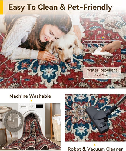 RELEANY Washable Area Rug, Small 2'6"x4', Water Repellent, Pet Friendly - Image 5