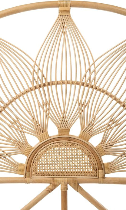 Kouboo Sunflower Rattan California King Headboard Bedroom Bedroom Furniture - Image 4