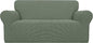 Easy-Going Stretch Loveseat Couch Covers Washable Greyish Green | 1-Piece by Easy-Going