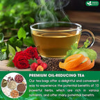 FRESHDRINKUS, 15 Packs of Oil Reducing Tea, Oil Cleansing for Liver, 10 Herbal Ingredients, Traditional Recipe Tea for Liver, 100% Natural, Easy Brewing, Steep Repeatedly (15 Packs)