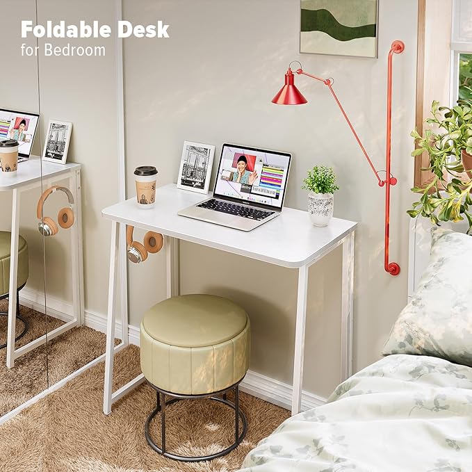 WOHOMO Folding Desk, 31.5" Small Desk - Image 5