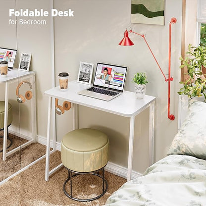 WOHOMO Folding Desk, 31.5" Small Desk - Image 5