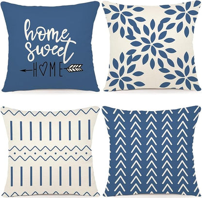 YCOLL Pillow Covers 18x18 Set of 4, Modern Sofa Throw Pillow Cover, Decorative by PillowCoversExpert