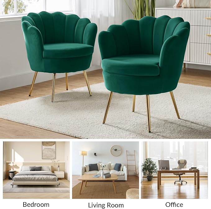 HULALA HOME Modern Velvet Accent Chair - Image 7