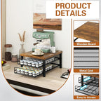 IBUYKE 2-Tier Coffee Pod Drawer Holder for K Cup, Capsule Pods Storage Organizer, Compact Under Coffee Pot Storage Drawer, Slim Home Kitchen Counter Organizer TCJ002H
