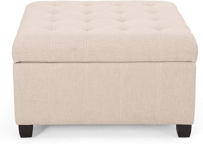 Christopher Knight Home Hedda Tufted Fabric Storage Ottoman - Image 5