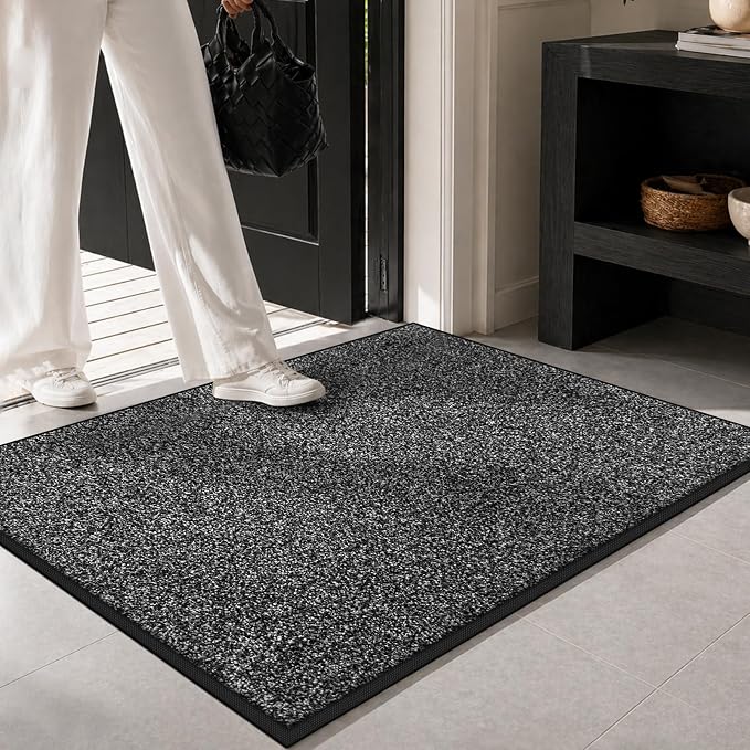 Super Absorbent Front Door Mat, Non-Slip Washable Indoor Doormats, Low Profile by Mibao