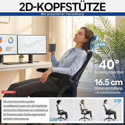 Ergonomic Office Chair, Mesh Desk Chair - Image 2