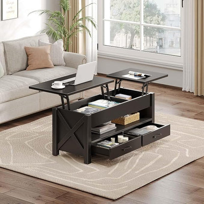 Seventable Coffee Table, 39.3" Lift Top Coffee Table - Image 2