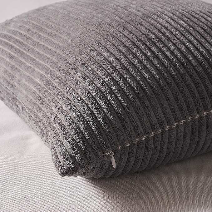 Topfinel Neutral Grey Decorative Throw Pillow Covers 18x18 Inch Set of 4 - Image 7
