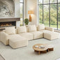 Welzona 132" Sectional Couch, Locked-in Modular Sectional Sofa, Wood Frame by WelzonaDirect