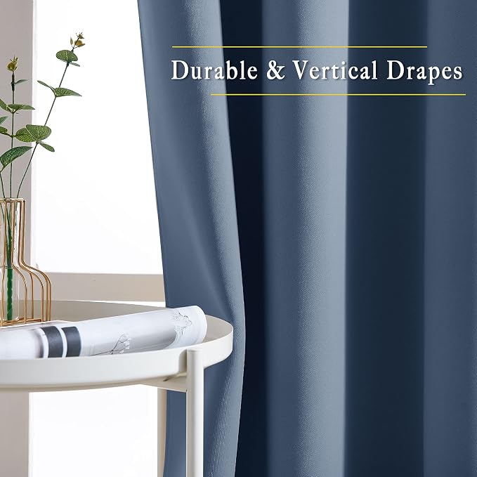 NICETOWN Blackout Curtains & Drapes 63 inch Long - Image 4