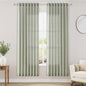 Sage Green Semi Sheer Curtains 72 Inches Long 2 Panels Set by Nanspring
