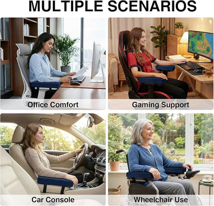 Smiry Ergonomic Office Chair Armrest Pads, Memory Foam Arm Rest Covers - Image 7