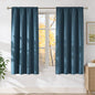 NICETOWN Stone Blue Faux Linen Room Darkening Rod Pocket Curtains 63 inch Length by NICETOWN