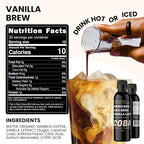 COBA Premium Coffee Concentrate: Bold & Extra Strong Kick - 20x Cups | Instant Cold Brew/ Hot Coffee in Seconds | Specialty, Fair Trade, Organic, Medium Roast, Dairy Free | 2 TEASPOONS/Cup | Rich Flavor (8 Fl Oz (Pack of 1), Vanilla)