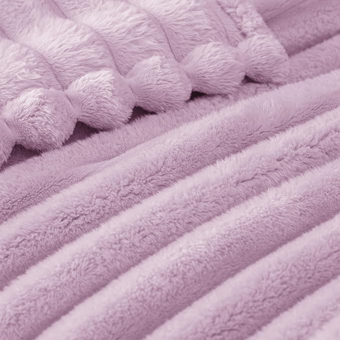 Exclusivo Mezcla Striped Twin Size Fleece Blanket - Image 4