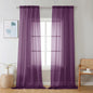 Chyhomenyc Plum Sheer Curtains 96 inches Long 2 Panels, Light Filtering Soft by Chyhomenyc
