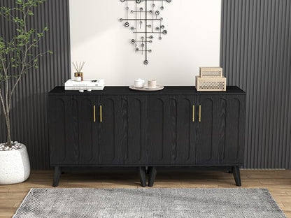 LKTART Black Sideboard Buffet, Small Storage Cabinet - Image 7