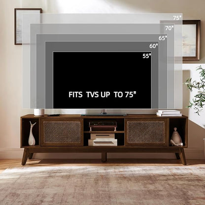 LKTART 68 Inch Mid Century Modern TV Stands - Image 4