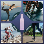 BJPKPK 25oz Insulated Stainless Steel Water Bottles Reusable Metal Travel Sports Water Bottle Keep Cold and Hot,Dreamy Purple