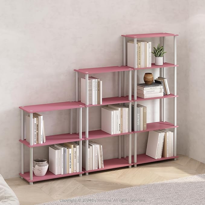 Furinno Turn-N-Tube Book Shelf, 4-Tier Bookshelf, Bookcase - Image 2