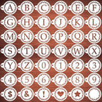 Letter Stencils for Coffee Cookie Decorating - 42 Pack Alphabet Letter and Number Stencil Templates for Cakes Cookies Airbrush, Reusable Stencils for Wood Crafts Painting & Coffee Cookie Baking