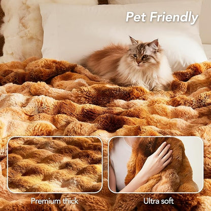 L'AGRATY Faux Fur Throw Blanket - Image 7