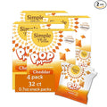 Simple Mills Pop Mmms Cheddar Baked Snack Pack Crackers, Gluten Free, 8 Pack (Pack of 4)
