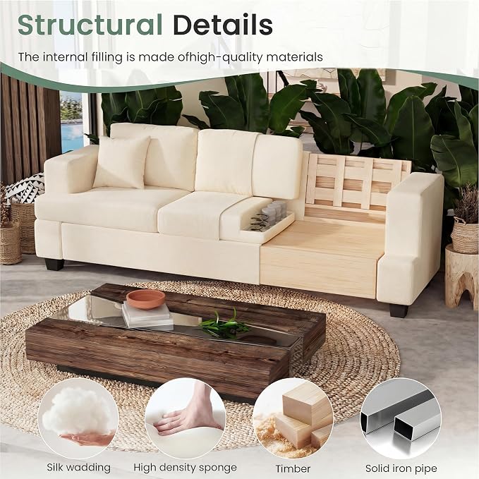 YOUDENOVA 2 Piece Set Comfy Sofa Couch, Loveseat Sofa * 2 - Image 5