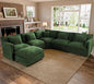 ELUCHANG 114" Oversized V-Shaped Cloud Couch Modular Sectional Sofa by ELUCHANG