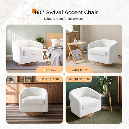 VINGLI 360°Swivel Accent Chairs Set of 2 - Image 8