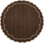 GarveeHome Round Rugs 6ft Scalloped Washable Circle Rug by GarveeHome