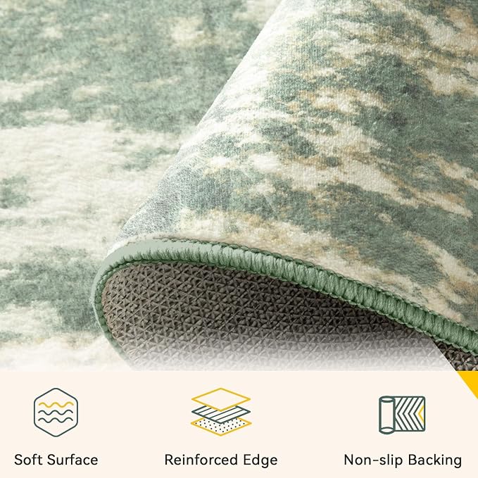 RELEANY Washable 8'x10' Abstract Area Rug - Image 5