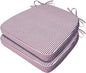AAAAAcessories D-Shaped Chair Cushions, Machine-Washable Cover, Pinstripe Red by AAAAAcessories