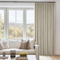 Burlywood Birch 100% Blackout Pinch Pleated Linen Curtains 120 Inches Long | by Twodrapes