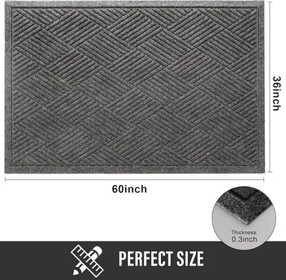 Sturdy Front Door Mat, Absorbent Muddy Dirt Resist Welcome Door Mats Outdoor - Image 2