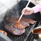 Better Grillin BBQ Bastin Mop Basting Barbecue Brush/Mop Easily Applies Marinades, Sauces, Washes Out, 16in Handle, 4pk